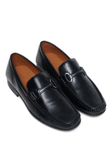 PREMIUM BIT DETAIL LOAFERS-BLACK