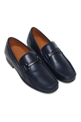 PREMIUM BIT DETAIL LOAFERS-NAVY