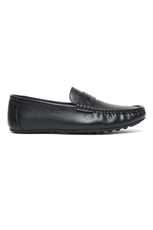 CLASSIC LEATHER PENNY LOAFERS-BLACK