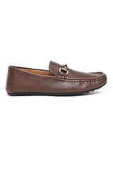 LUXE PERFORATED LEATHER LOAFERS-D-BROWN