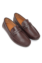 LOAFERS WITH CLASSIC STRAP-WINE