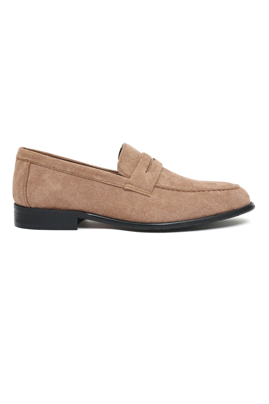 LOAFERS WITH REFINED STRAP & HAND-STITCHED FINISH-BEIGE