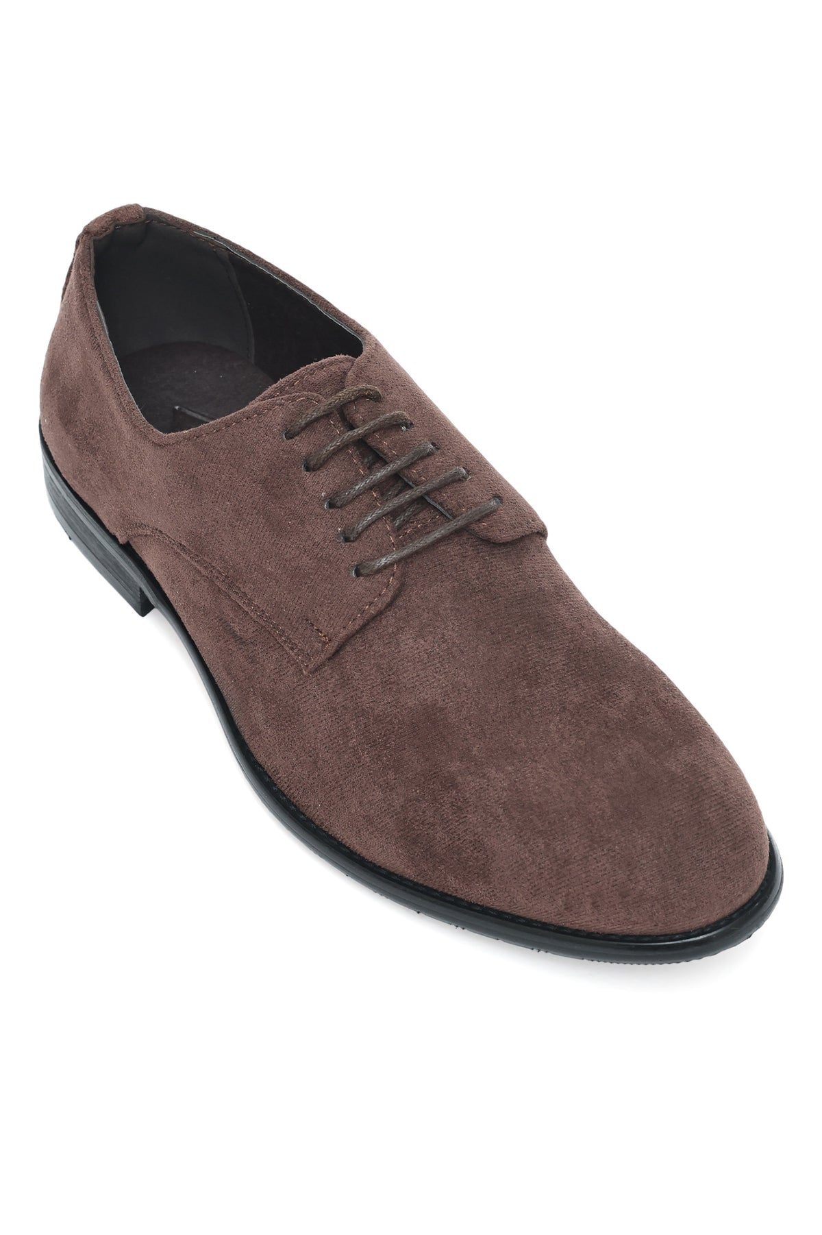 REGAL SUEDE DERBY SLEEK LACE-UP- BROWN