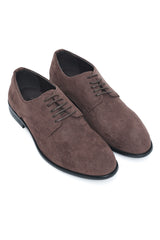 REGAL SUEDE DERBY SLEEK LACE-UP- BROWN