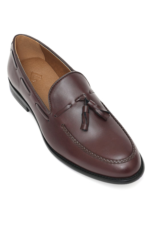 REGAL HAND-STITCHED TASSEL LOAFERS-WINE