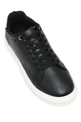 CLASSIC LACE-UP CASUAL SNEAKERS-BLACK