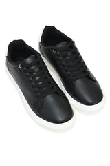 CLASSIC LACE-UP CASUAL SNEAKERS-BLACK