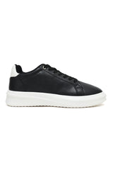 CLASSIC LACE-UP CASUAL SNEAKERS-BLACK