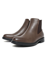 Classic Leather Chelsea Boots-Brown