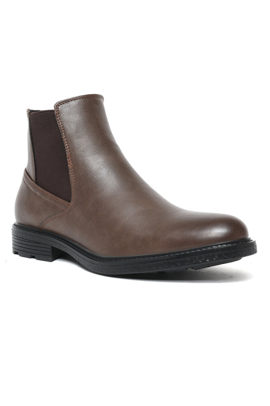 Classic Leather Chelsea Boots-Brown