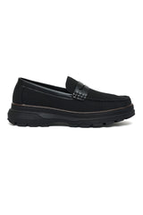 CHUNKY SOLE PENNY LOAFERS-BLACK