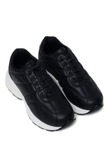 WOMEN'S SPORTY PLATFORM SNEAKERS-BLACK