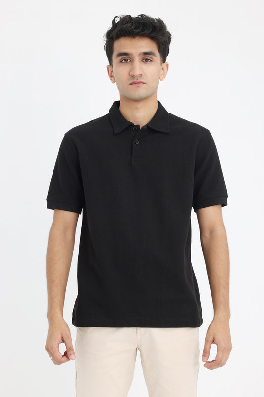 CLASSIC COMFORT POLO-BLACK