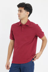 CLASSIC COMFORT POLO-BURGUNDY