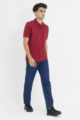 CLASSIC COMFORT POLO-BURGUNDY