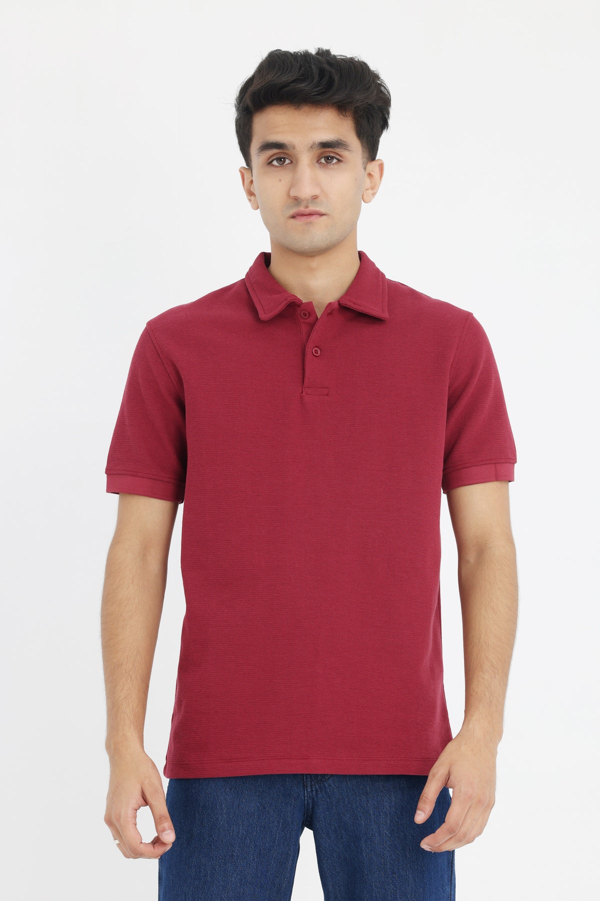 CLASSIC COMFORT POLO-BURGUNDY