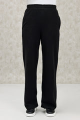 ELITE LOUNGE STRAIGHT-LEG JOGGERS-BLACK