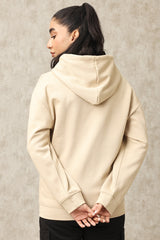 Streamlined Hoodie with Tailored Fit- Khaki