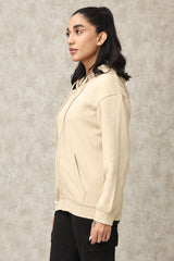 Streamlined Hoodie with Tailored Fit- Khaki