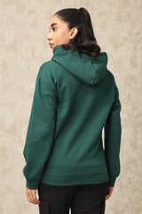 Streamlined Hoodie with Tailored Fit- Green