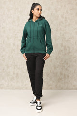 Streamlined Hoodie with Tailored Fit- Green