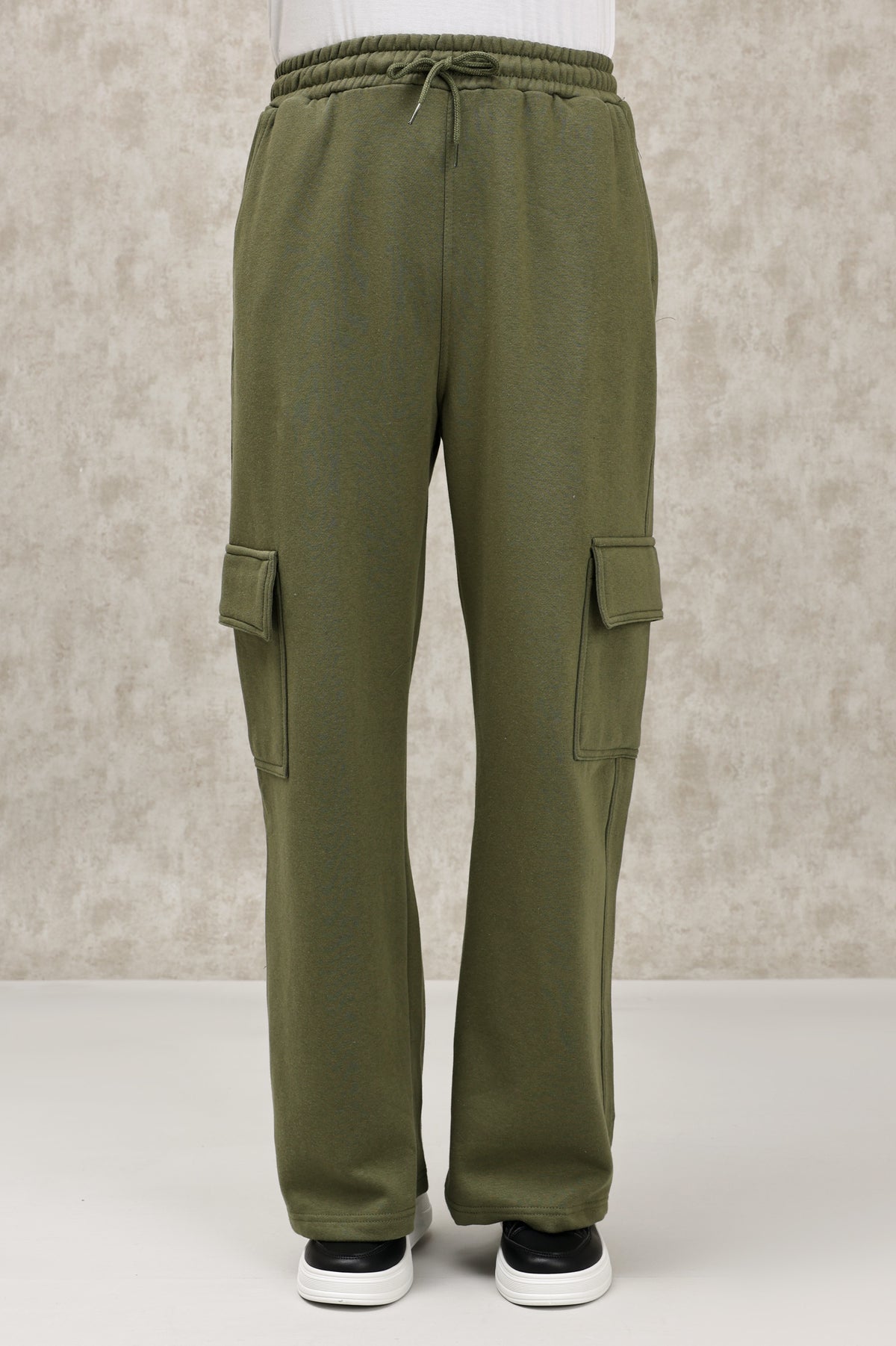 Relaxed Fit Utility Cargo Trousers with Flap Pockets