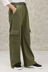 Relaxed Fit Utility Cargo Trousers with Flap Pockets