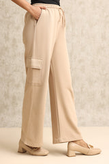 WIDE-LEG CARGO PANTS-KHAKI