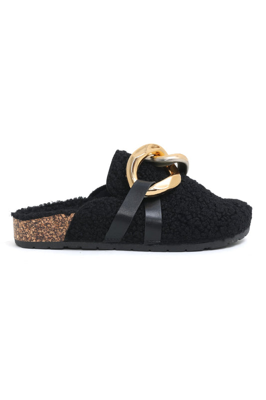 ALMAS FUR MULES-BLACK