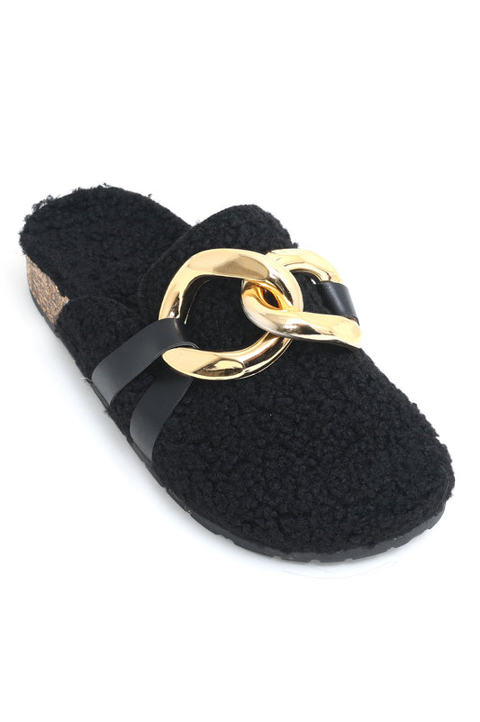 ALMAS FUR MULES-BLACK