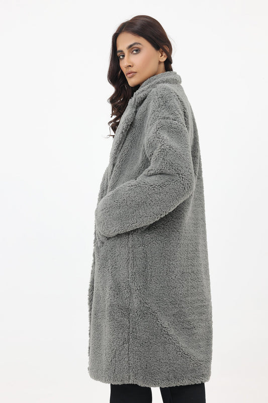 FUR COAT-GREY