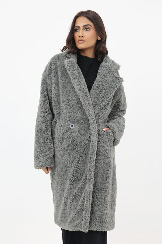 FUR COAT-GREY