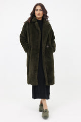 FUR COAT-OLIVE