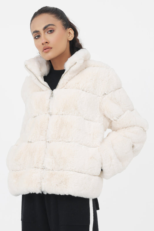 FUR JACKET-WHITE