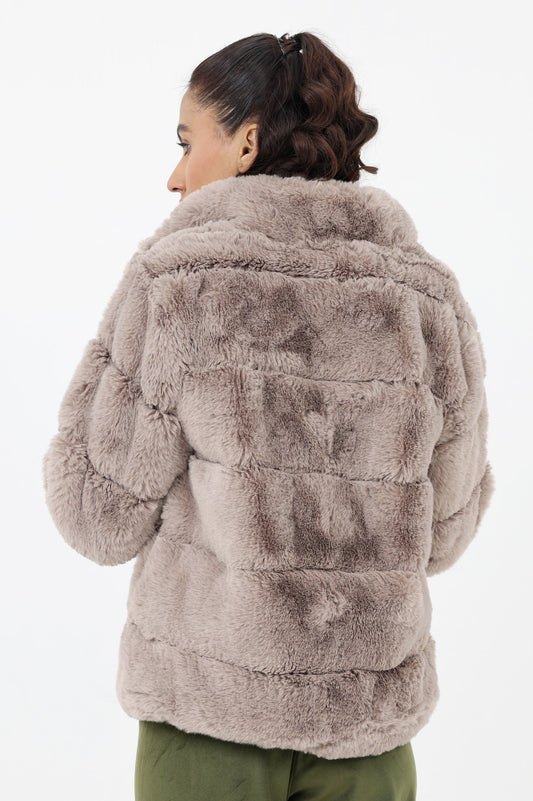 FUR JACKET-KHAKI