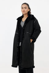 ALMAS FUR COAT-BLACK