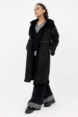 ALMAS FUR COAT-BLACK