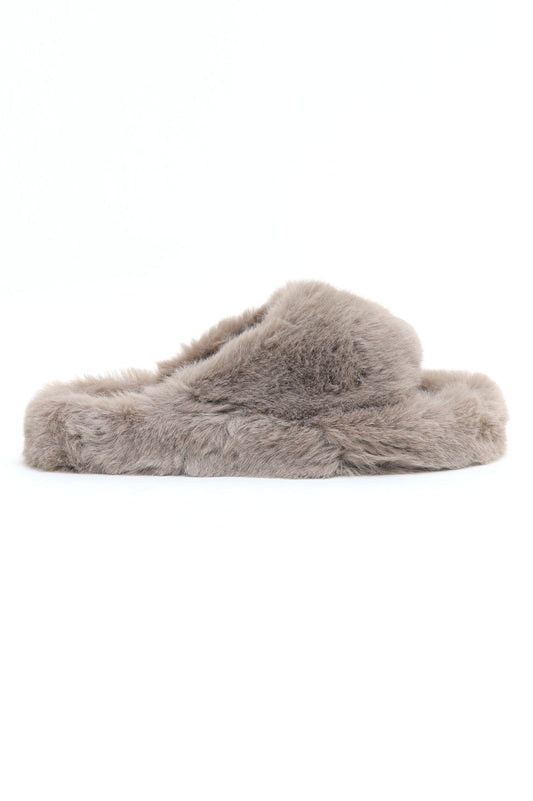 FUR SLIDES-BROWN