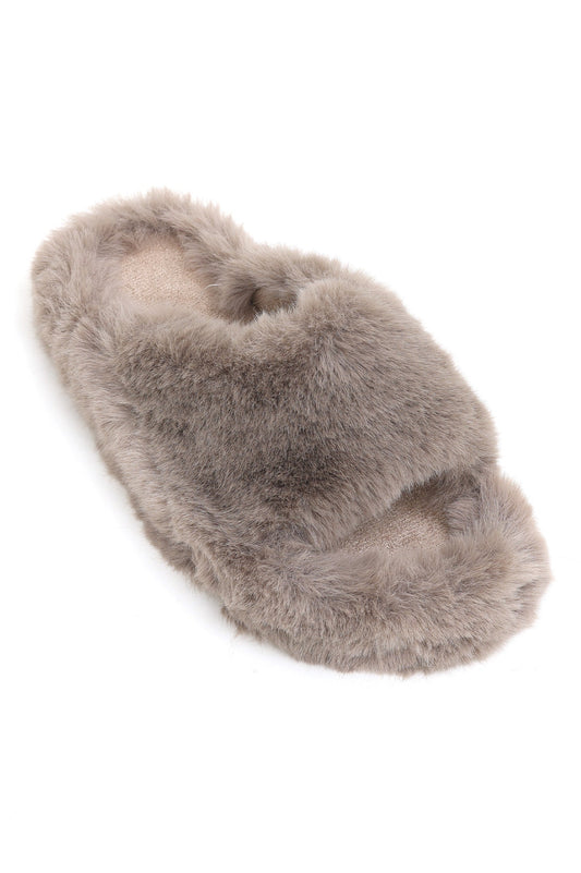 FUR SLIDES-BROWN