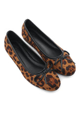 BOW ACCENT BALLET FLATS-TIGERS