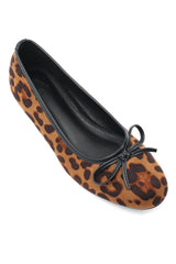 BOW ACCENT BALLET FLATS-TIGERS