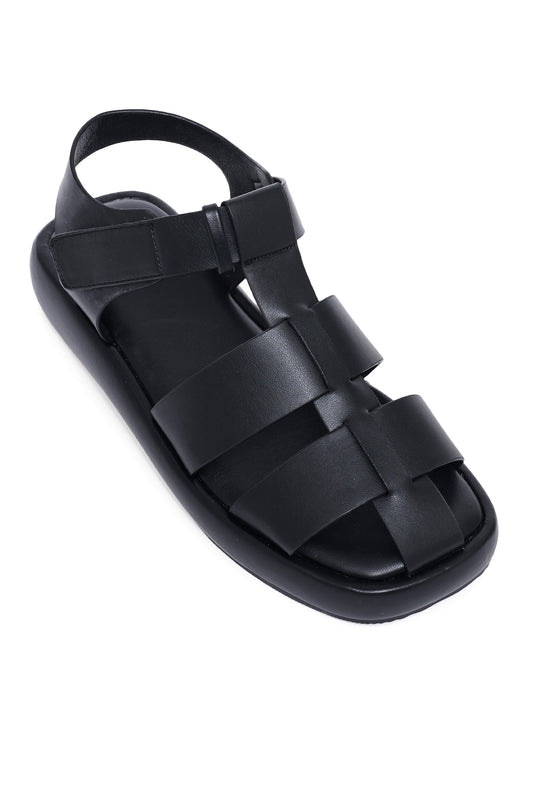 ELITE WEAVE LUXE SANDAL-BLACK