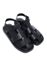 ELITE WEAVE LUXE SANDAL-BLACK