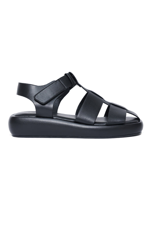 ELITE WEAVE LUXE SANDAL-BLACK