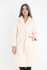 SOPHISTICATED BELTED OVERCOAT-WHITE