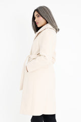 SOPHISTICATED BELTED OVERCOAT-WHITE