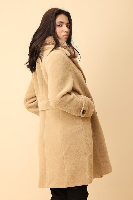 ELEGANT WINTER OVERCOAT-KHAKI