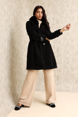 ELEGANT WINTER OVERCOAT-BLACK