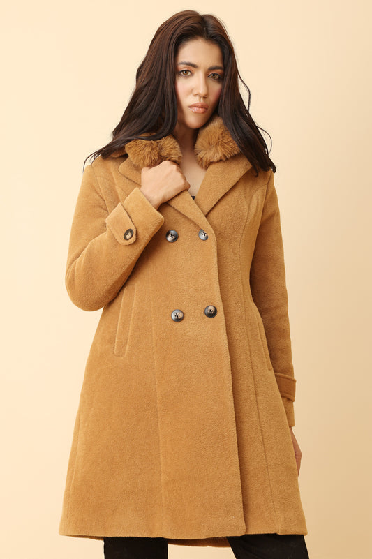 ELEGANT WINTER OVERCOAT-CAMEL