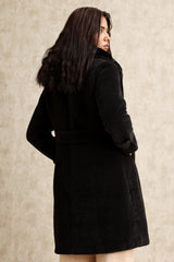 ELEGANT WINTER OVERCOAT-BLACK